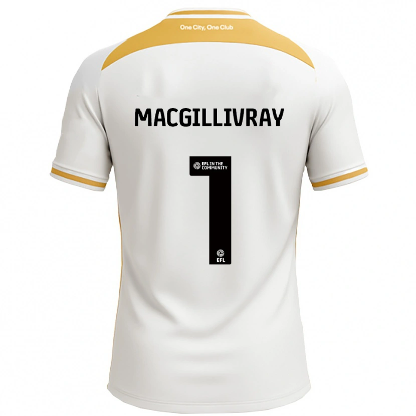 Danxen Niño Camiseta Craig Macgillivray #1 Blanco Dorado 1ª Equipación 2025/26 La Camisa México