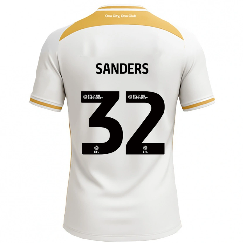 Danxen Niño Camiseta Jack Sanders #32 Blanco Dorado 1ª Equipación 2025/26 La Camisa México