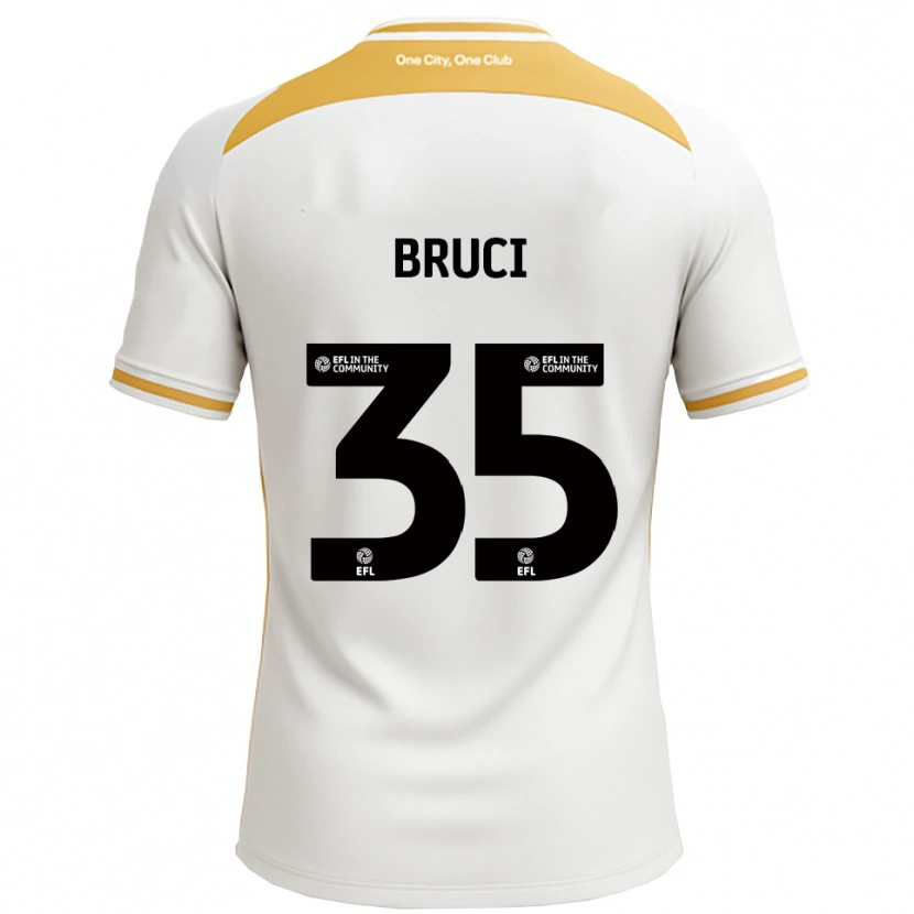 Danxen Niño Camiseta Izabella Bruci #35 Blanco Dorado 1ª Equipación 2025/26 La Camisa México
