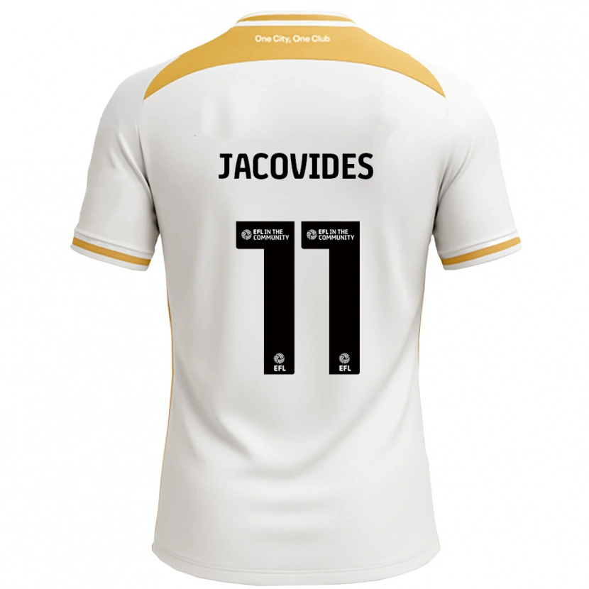 Danxen Niño Camiseta Annaliese Jacovides #11 Blanco Dorado 1ª Equipación 2025/26 La Camisa México