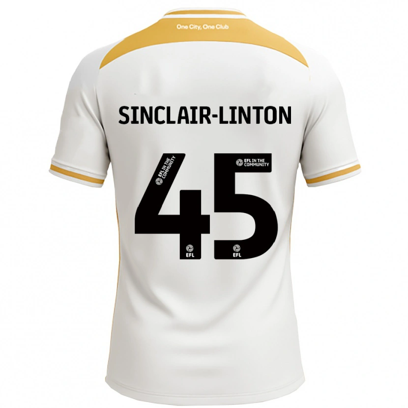 Danxen Niño Camiseta Kobe Sinclair-Linton #45 Blanco Dorado 1ª Equipación 2025/26 La Camisa México