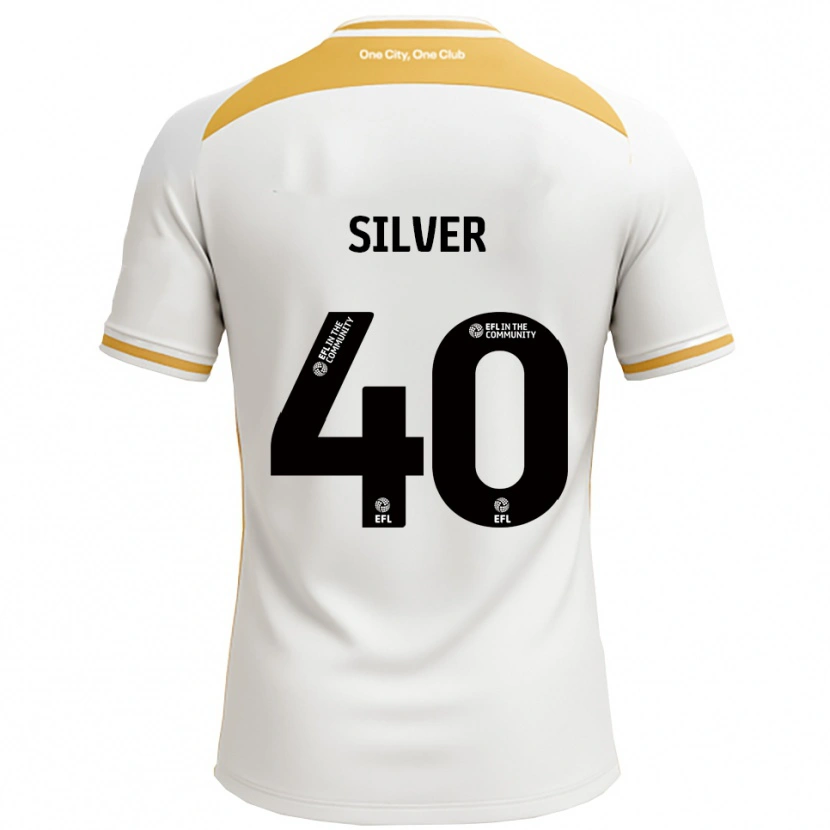 Danxen Niño Camiseta Rian Silver #40 Blanco Dorado 1ª Equipación 2025/26 La Camisa México