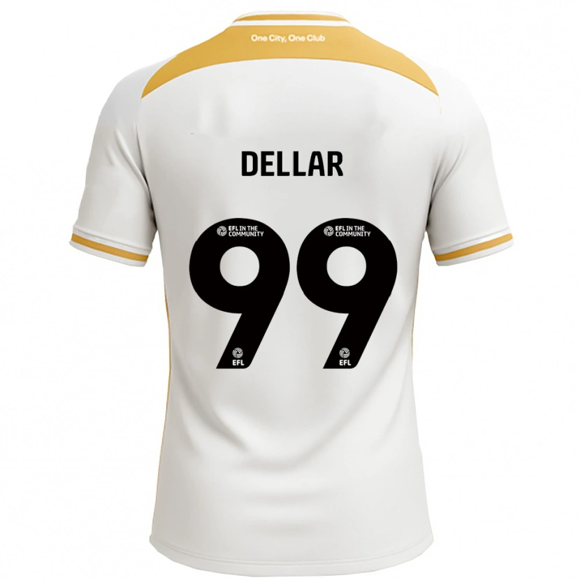 Danxen Niño Camiseta Megan Dellar #99 Blanco Dorado 1ª Equipación 2025/26 La Camisa México
