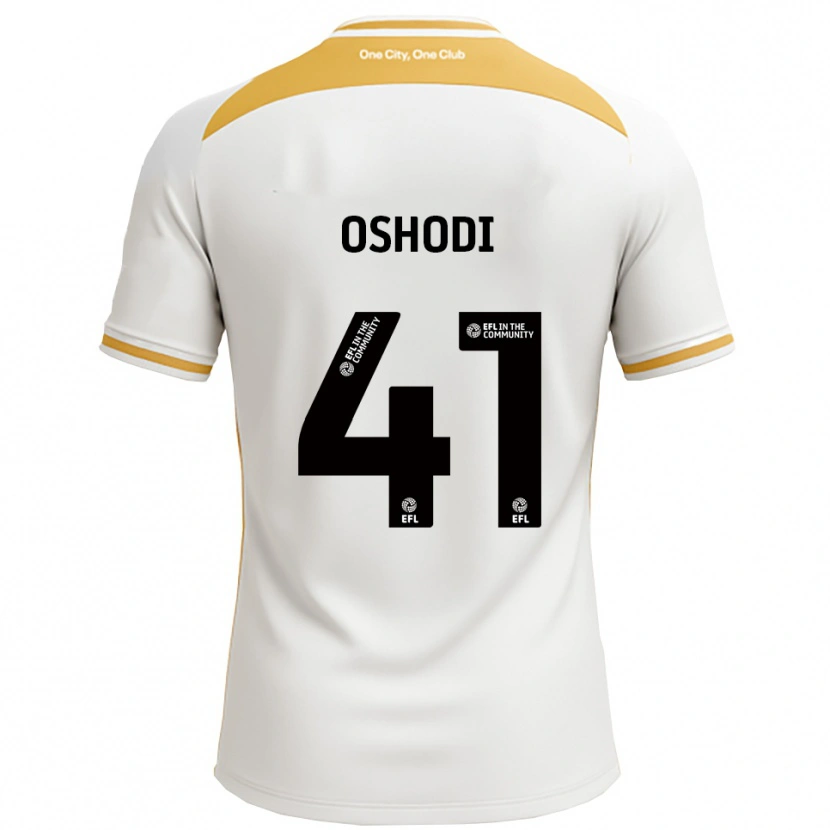 Danxen Niño Camiseta Olivia Oshodi #41 Blanco Dorado 1ª Equipación 2025/26 La Camisa México
