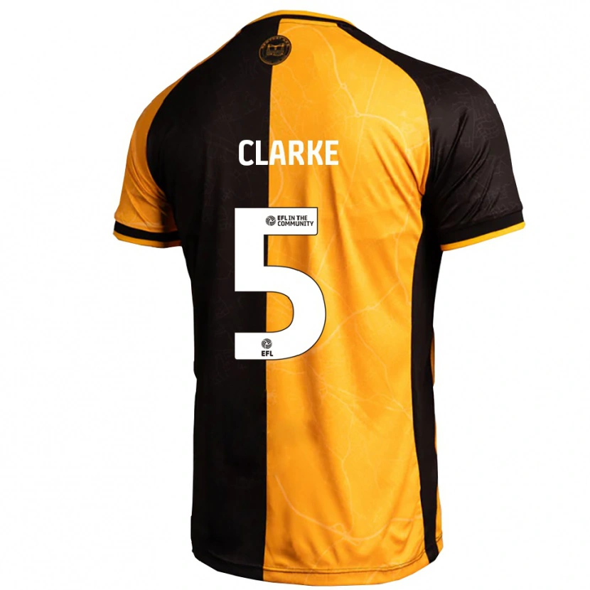 Danxen Niño Camiseta James Clarke #5 Amarillo Negro 1ª Equipación 2025/26 La Camisa México