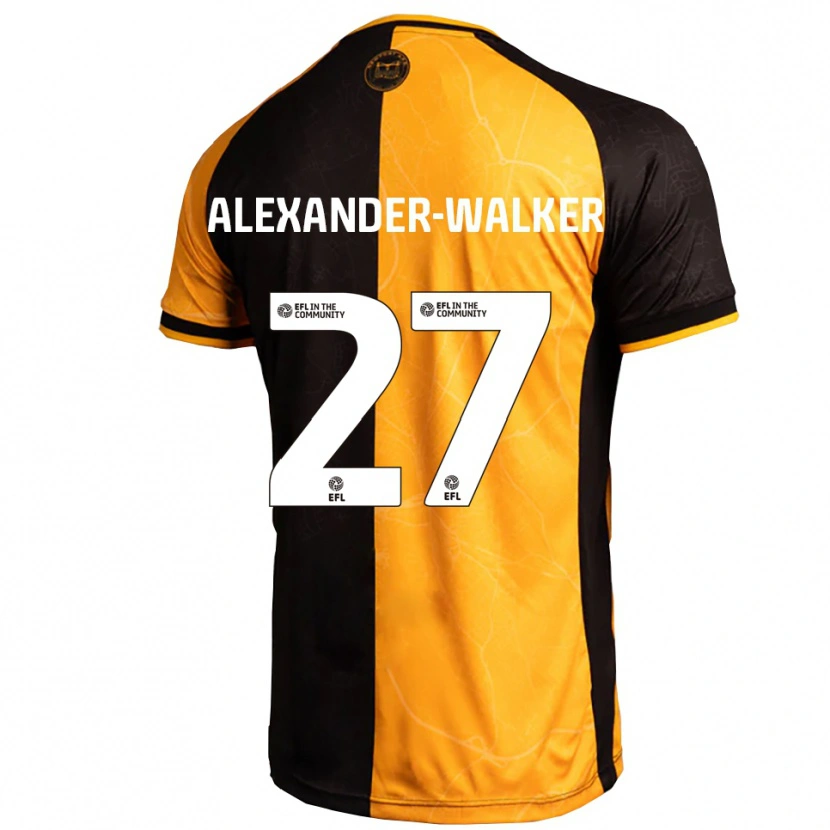 Danxen Niño Camiseta Moses Alexander-Walker #27 Amarillo Negro 1ª Equipación 2025/26 La Camisa México