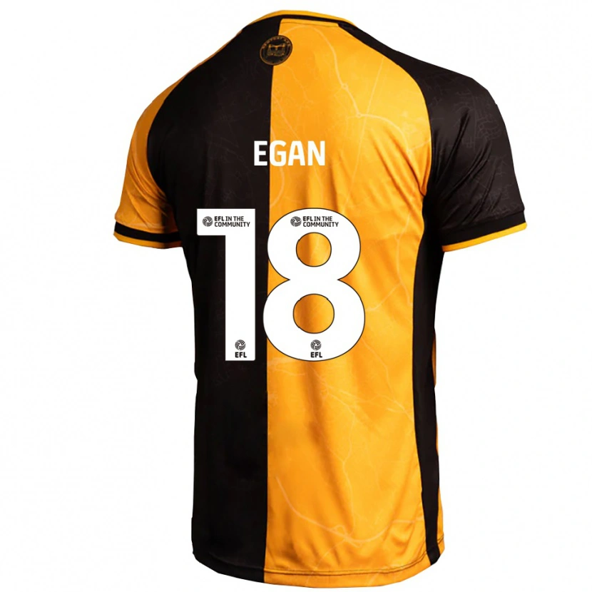 Danxen Niño Camiseta Cameron Egan #18 Amarillo Negro 1ª Equipación 2025/26 La Camisa México