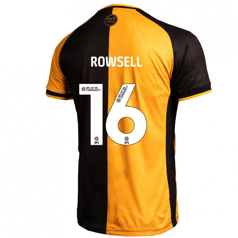 Danxen Niño Camiseta Declan Rowsell #16 Amarillo Negro 1ª Equipación 2025/26 La Camisa México
