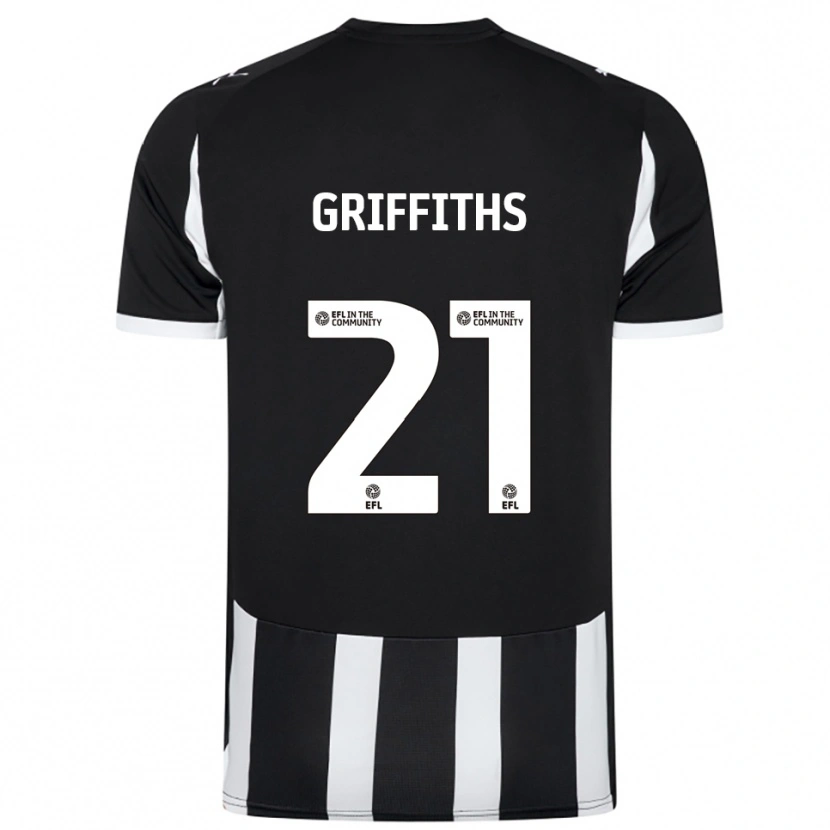 Danxen Niño Camiseta Harry Griffiths #21 Blanco Negro 1ª Equipación 2025/26 La Camisa México