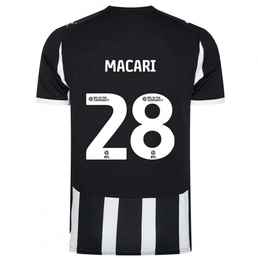 Danxen Niño Camiseta Lewis Macari #28 Blanco Negro 1ª Equipación 2025/26 La Camisa México