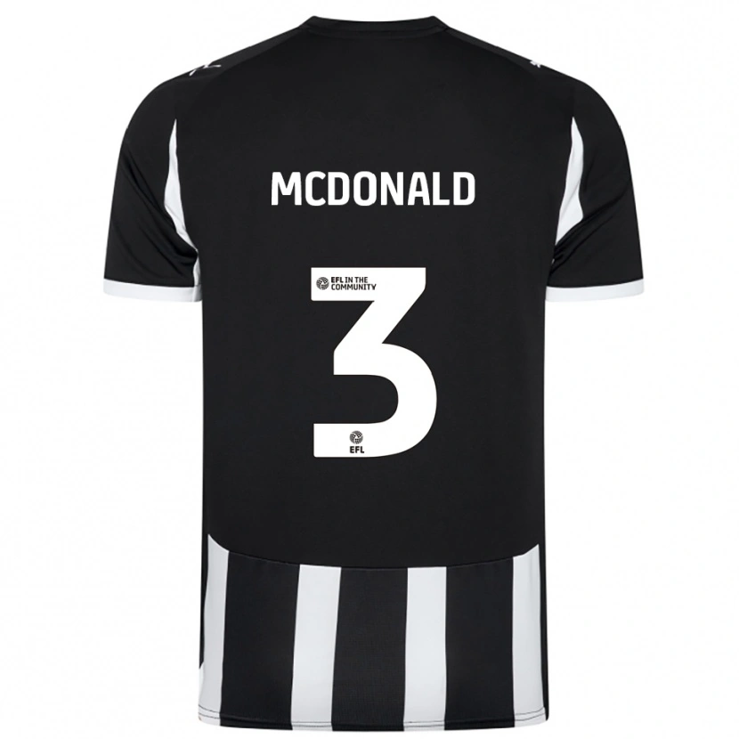Danxen Niño Camiseta Rod Mcdonald #3 Blanco Negro 1ª Equipación 2025/26 La Camisa México