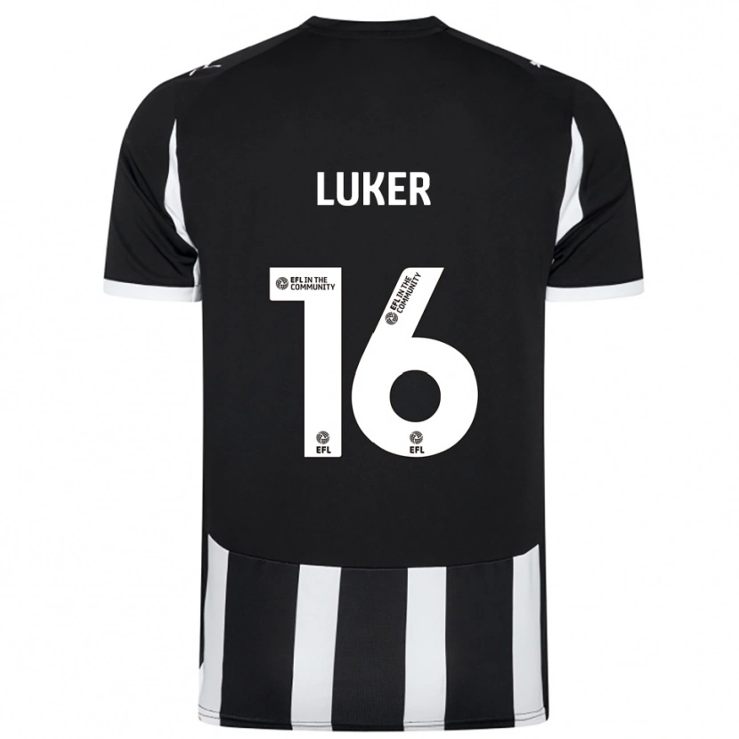 Danxen Niño Camiseta Jayden Luker #16 Blanco Negro 1ª Equipación 2025/26 La Camisa México
