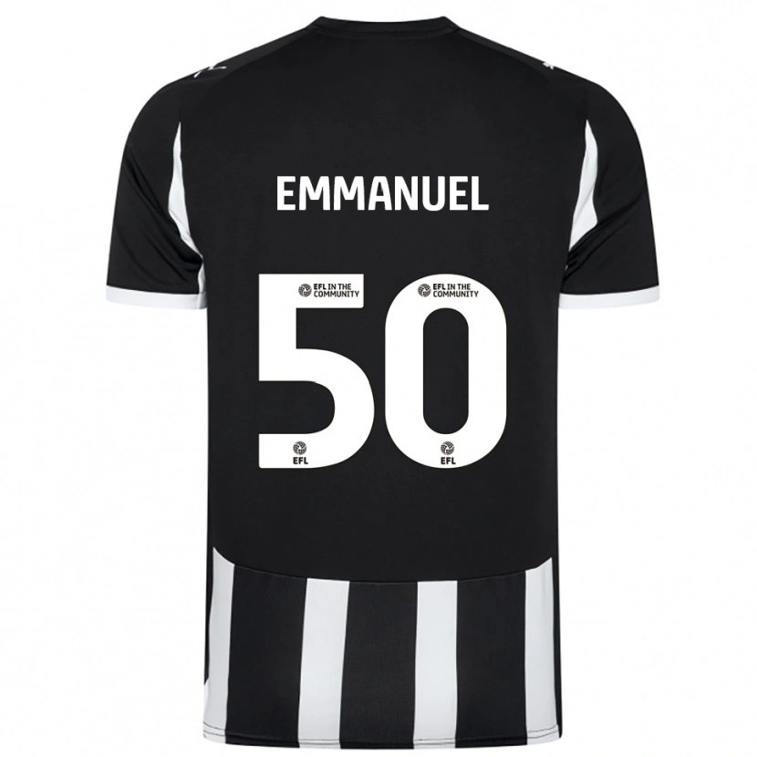 Danxen Niño Camiseta Daniel Emmanuel #50 Blanco Negro 1ª Equipación 2025/26 La Camisa México