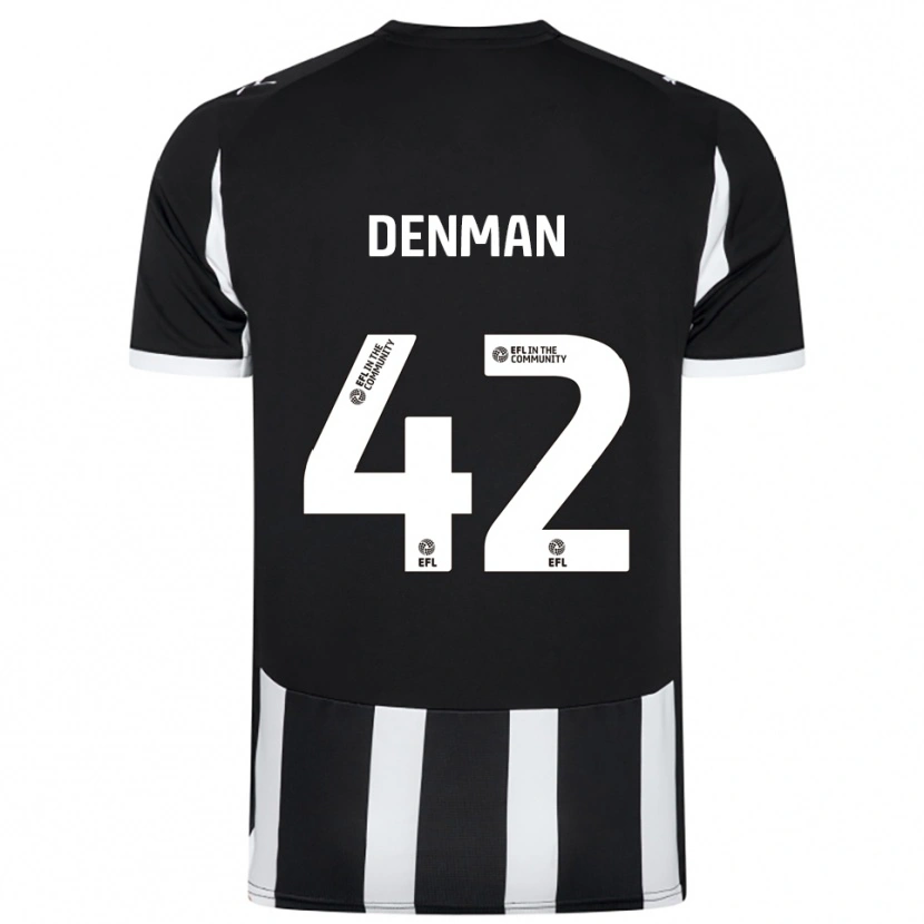 Danxen Niño Camiseta Zac Denman #42 Blanco Negro 1ª Equipación 2025/26 La Camisa México