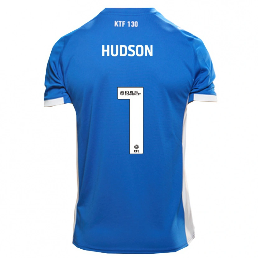 Danxen Niño Camiseta Mathew Hudson #1 Azul Blanco 1ª Equipación 2025/26 La Camisa México