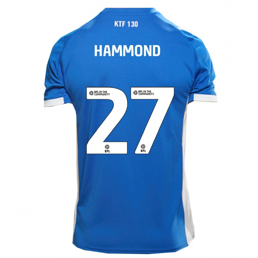 Danxen Niño Camiseta Oliver Hammond #27 Azul Blanco 1ª Equipación 2025/26 La Camisa México