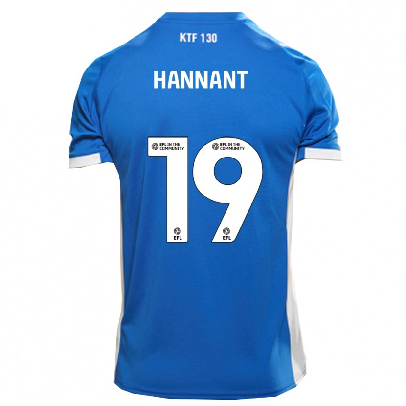 Danxen Niño Camiseta Luke Hannant #19 Azul Blanco 1ª Equipación 2025/26 La Camisa México