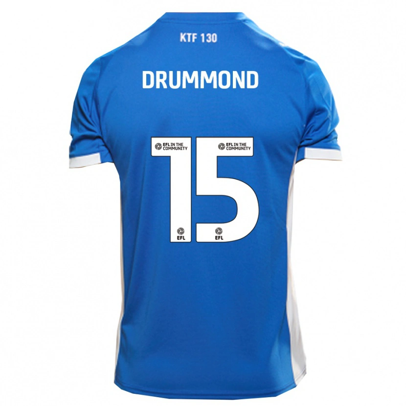 Danxen Niño Camiseta Kane Drummond #15 Azul Blanco 1ª Equipación 2025/26 La Camisa México