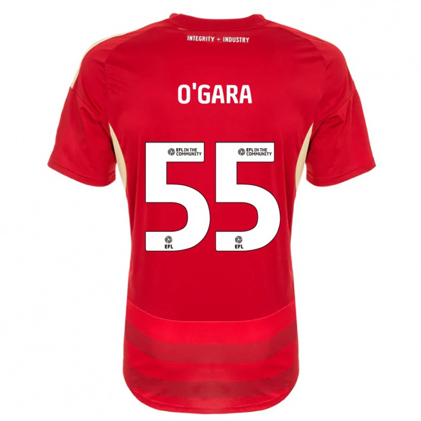 Danxen Niño Camiseta Harry O'gara #55 Rojo Blanco 1ª Equipación 2025/26 La Camisa México