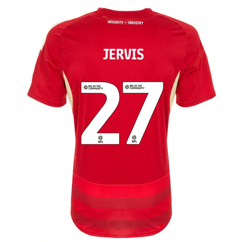 Danxen Niño Camiseta Lizzie Jervis #27 Rojo Blanco 1ª Equipación 2025/26 La Camisa México