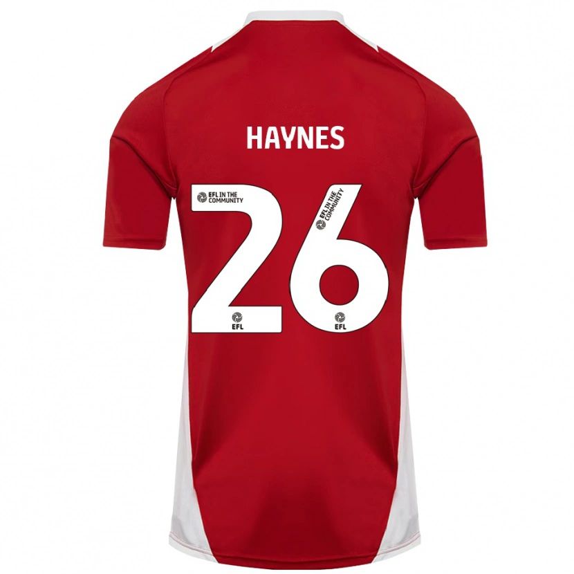 Danxen Niño Camiseta Billie Haynes #26 Rojo Blanco Dorado 1ª Equipación 2025/26 La Camisa México