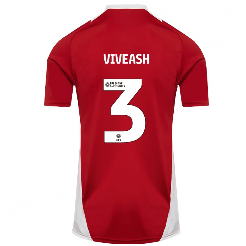 Danxen Niño Camiseta Gipsy Viveash #3 Rojo Blanco Dorado 1ª Equipación 2025/26 La Camisa México
