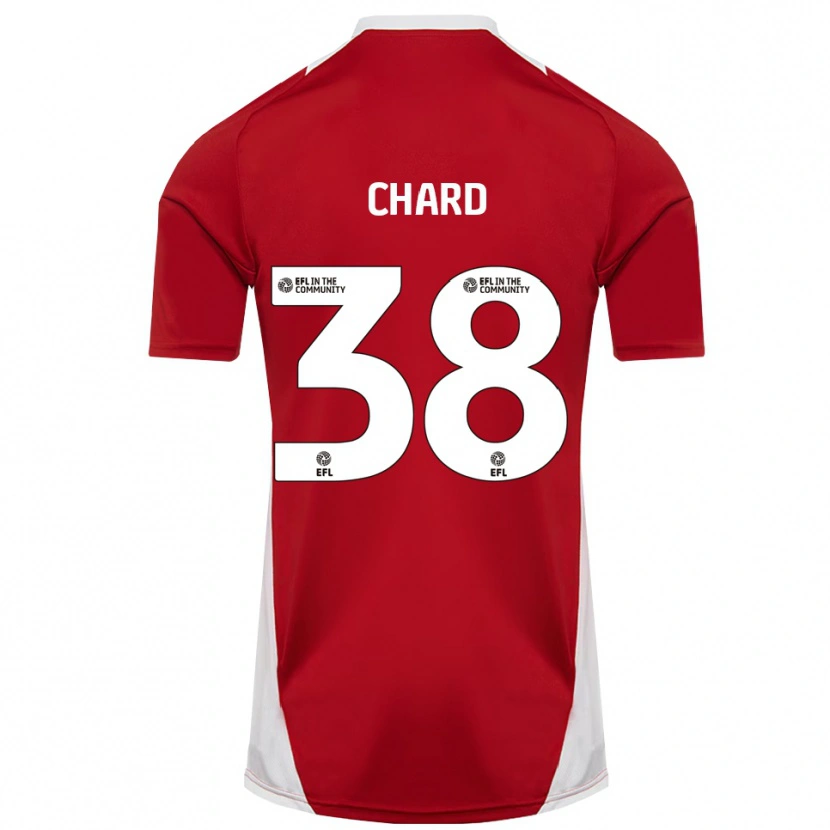 Danxen Niño Camiseta Harry Chard #38 Rojo Blanco Dorado 1ª Equipación 2025/26 La Camisa México