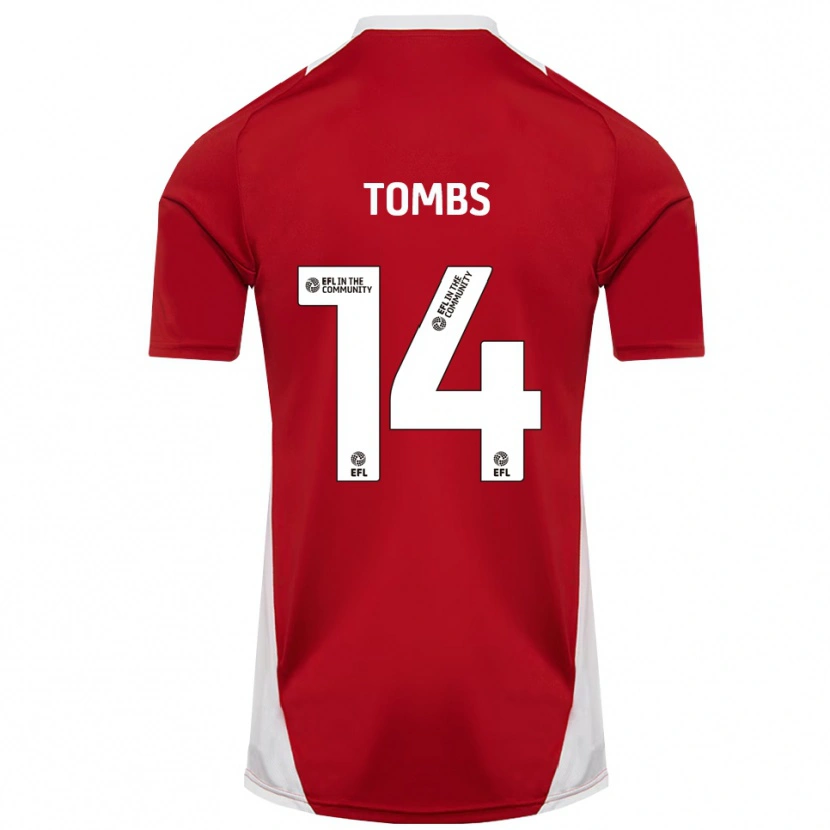 Danxen Niño Camiseta Finlay Tombs #14 Rojo Blanco Dorado 1ª Equipación 2025/26 La Camisa México