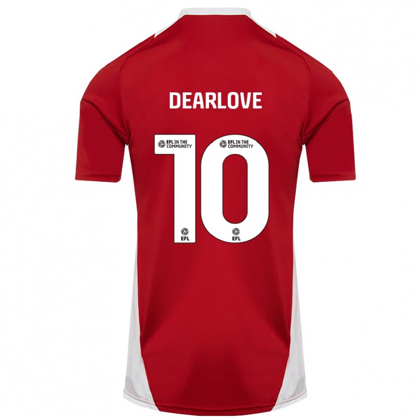 Danxen Niño Camiseta Poppy Dearlove #10 Rojo Blanco Dorado 1ª Equipación 2025/26 La Camisa México