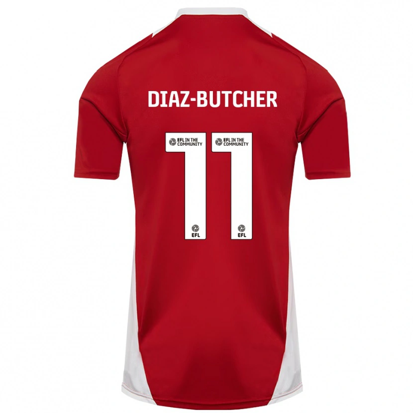 Danxen Niño Camiseta Helena Diaz-Butcher #11 Rojo Blanco Dorado 1ª Equipación 2025/26 La Camisa México