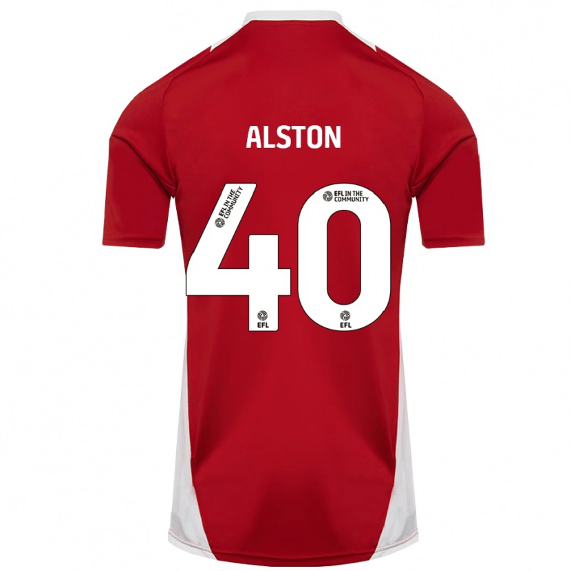 Danxen Niño Camiseta George Alston #40 Rojo Blanco Dorado 1ª Equipación 2025/26 La Camisa México