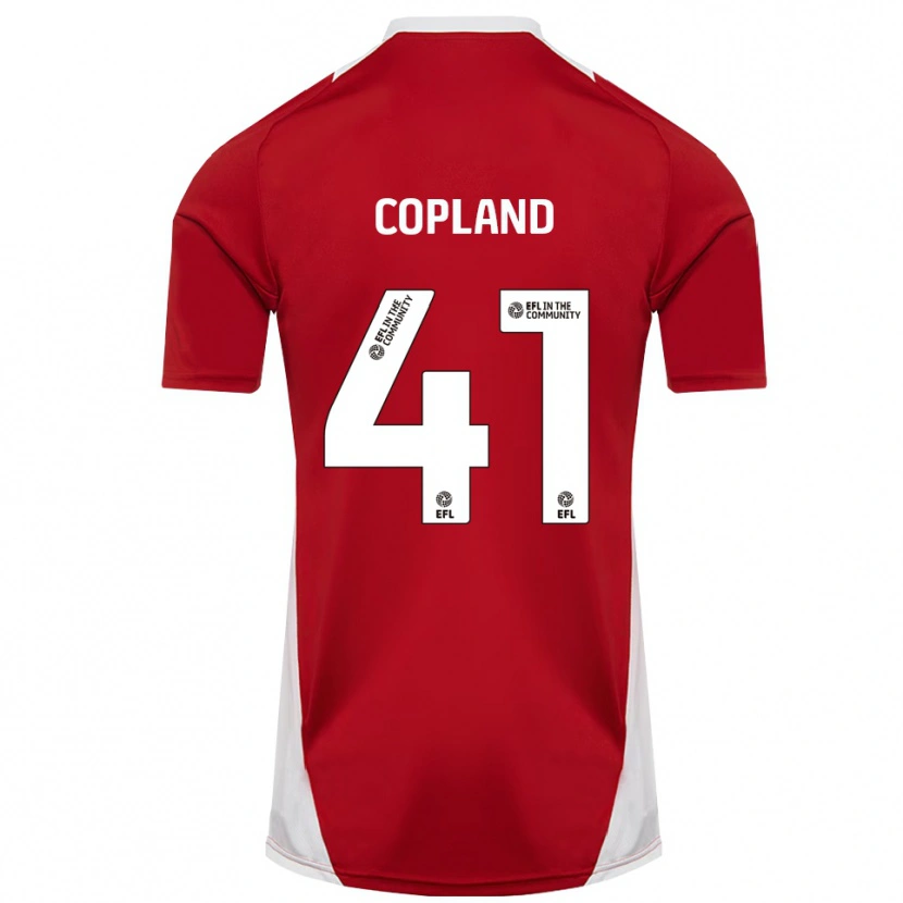 Danxen Niño Camiseta Jack Copland #41 Rojo Blanco Dorado 1ª Equipación 2025/26 La Camisa México