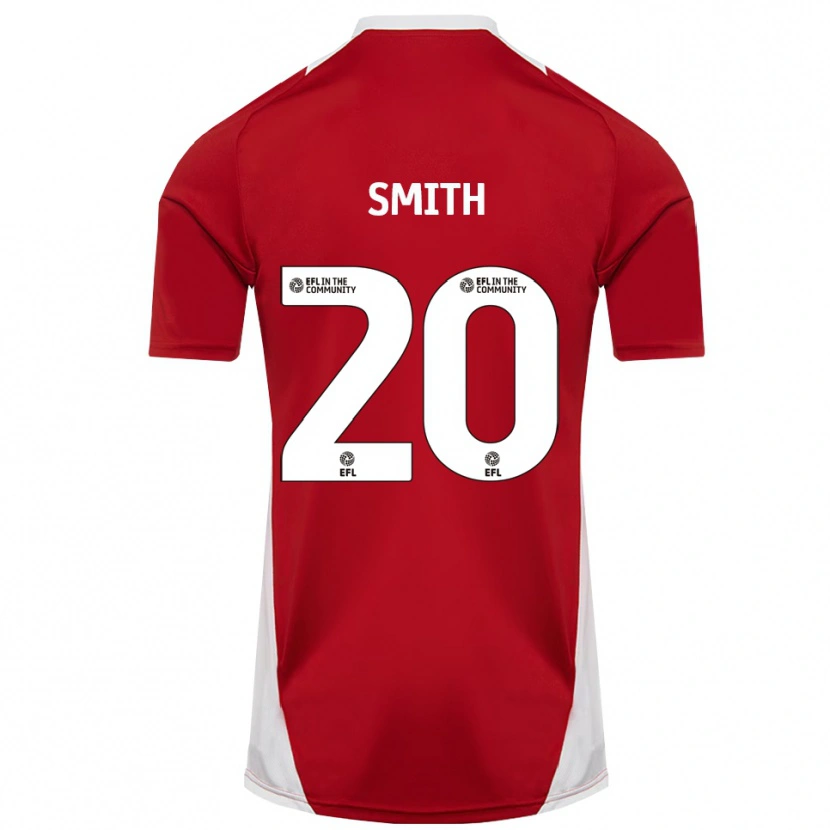 Danxen Niño Camiseta Jessica Smith #20 Rojo Blanco Dorado 1ª Equipación 2025/26 La Camisa México