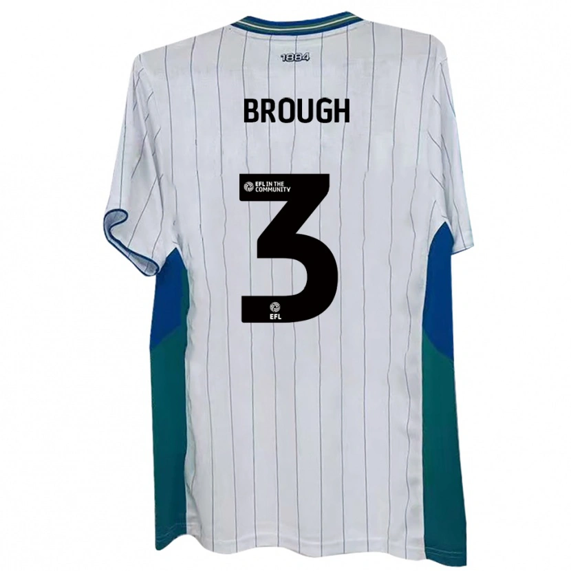 Danxen Niño Camiseta Patrick Brough #3 Blanco Verde Azul 1ª Equipación 2025/26 La Camisa México