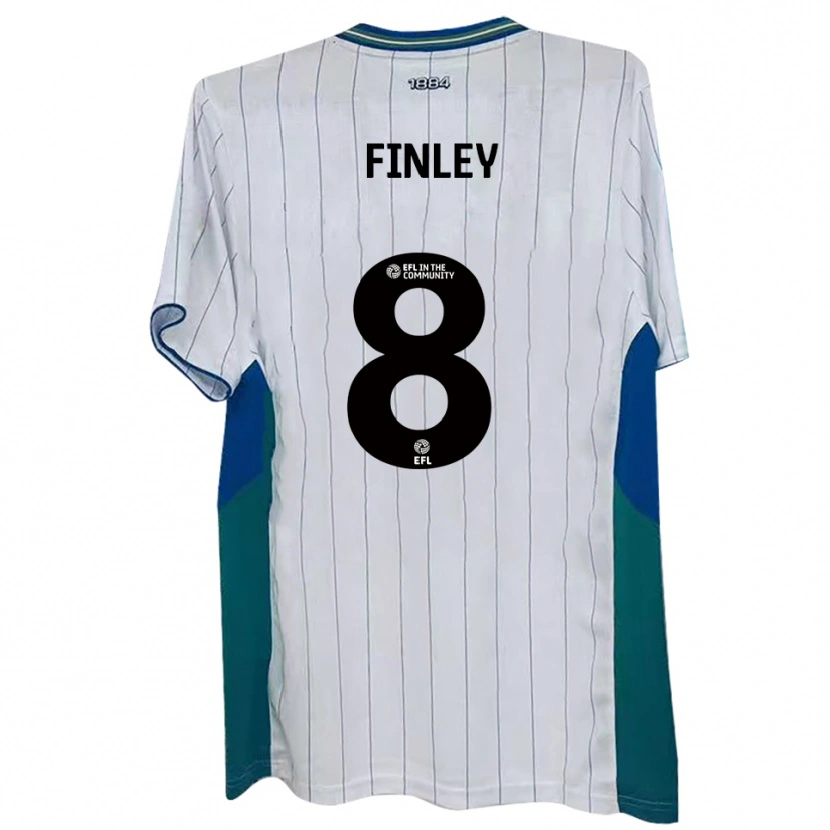 Danxen Niño Camiseta Sam Finley #8 Blanco Verde Azul 1ª Equipación 2025/26 La Camisa México