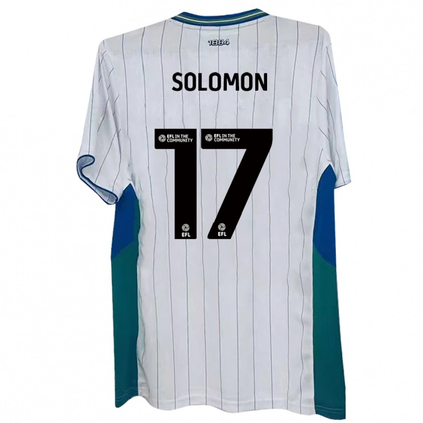 Danxen Niño Camiseta Sol Solomon #17 Blanco Verde Azul 1ª Equipación 2025/26 La Camisa México