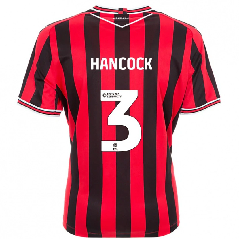 Danxen Niño Camiseta Mason Hancock #3 Rojo Negro 1ª Equipación 2025/26 La Camisa México