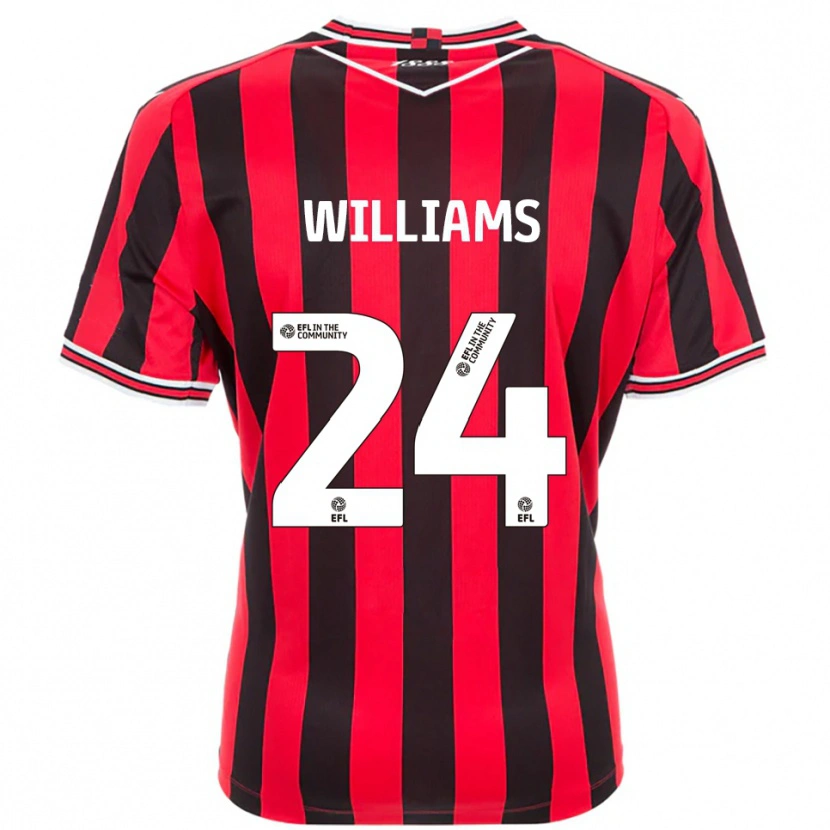 Danxen Niño Camiseta Harry Williams #24 Rojo Negro 1ª Equipación 2025/26 La Camisa México