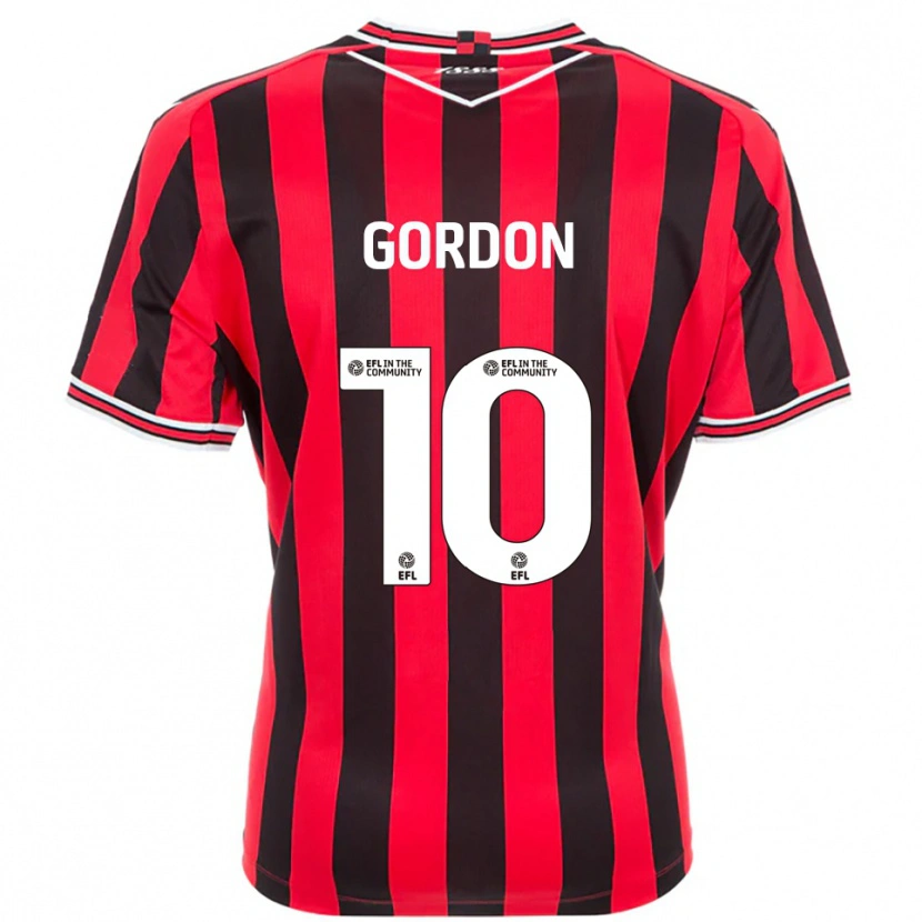 Danxen Niño Camiseta Josh Gordon #10 Rojo Negro 1ª Equipación 2025/26 La Camisa México