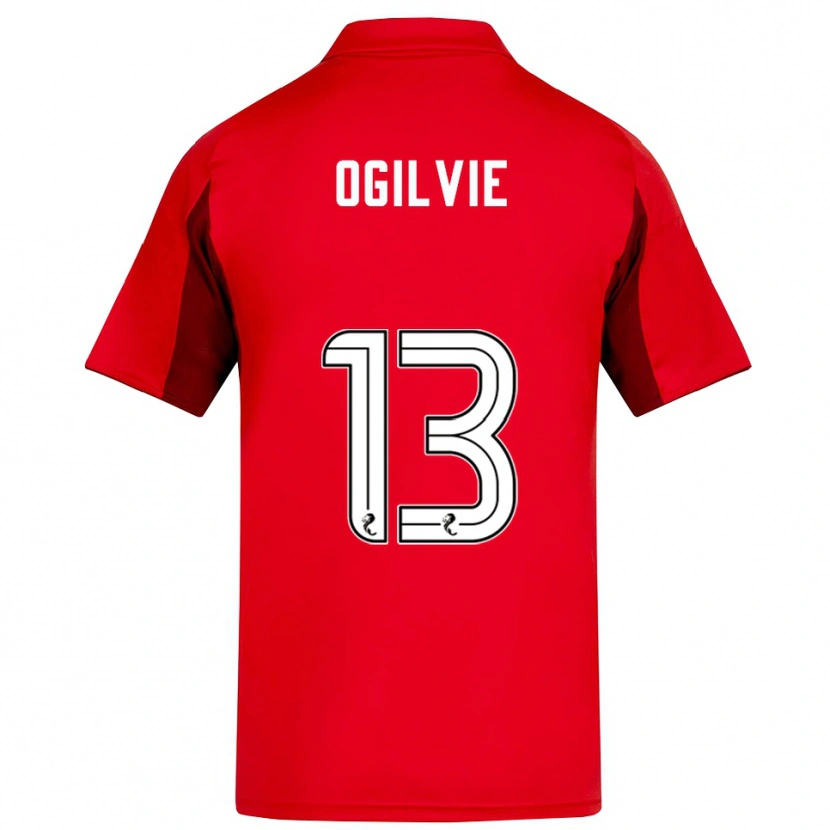 Danxen Niño Camiseta Francesca Ogilvie #13 Rojo Borgoña 1ª Equipación 2025/26 La Camisa México