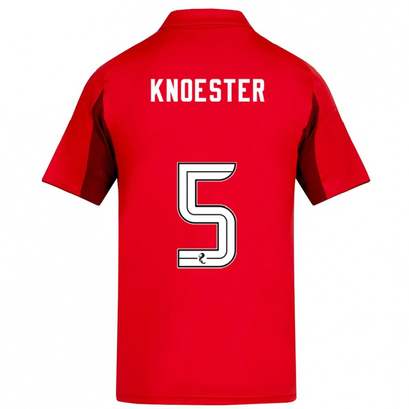 Danxen Niño Camiseta Mats Knoester #5 Rojo Borgoña 1ª Equipación 2025/26 La Camisa México