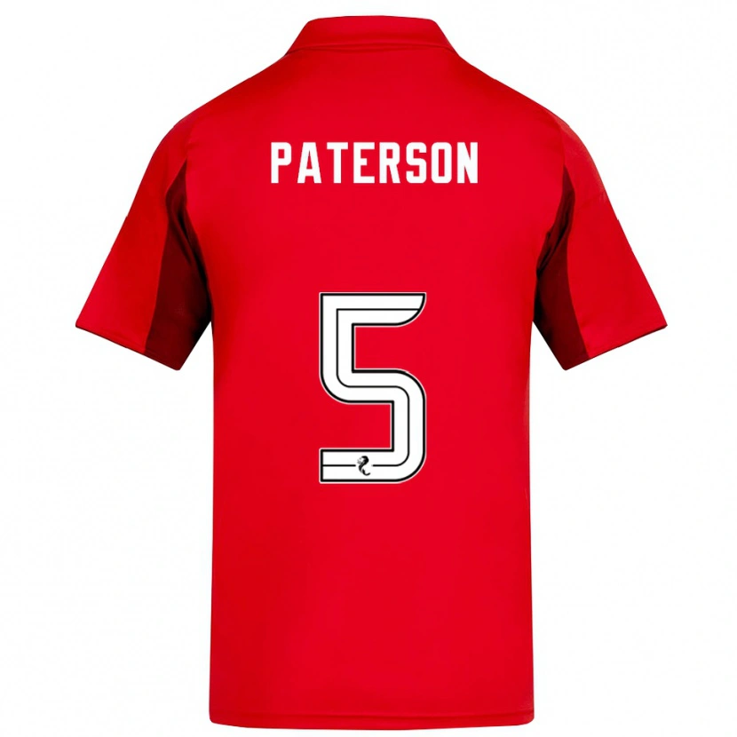 Danxen Niño Camiseta Donna Paterson #5 Rojo Borgoña 1ª Equipación 2025/26 La Camisa México