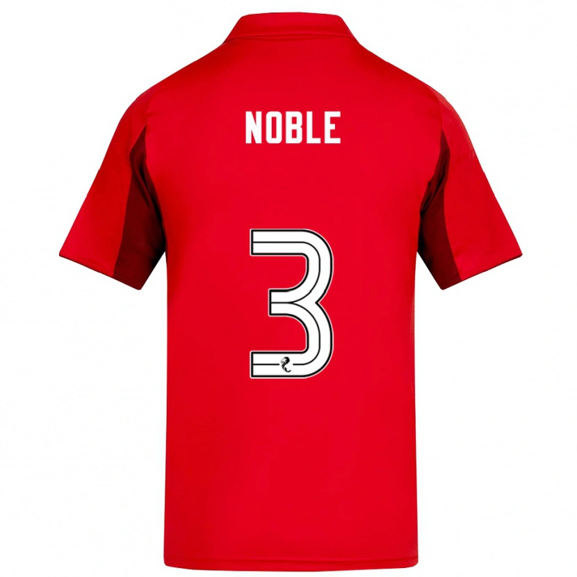Danxen Niño Camiseta Niamh Noble #3 Rojo Borgoña 1ª Equipación 2025/26 La Camisa México