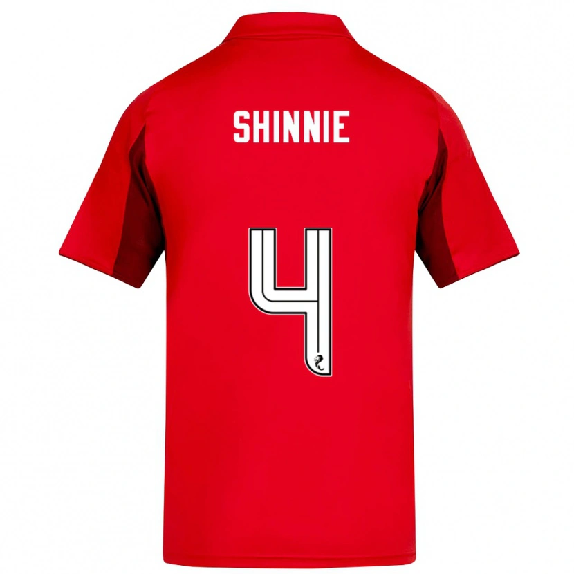 Danxen Niño Camiseta Graeme Shinnie #4 Rojo Borgoña 1ª Equipación 2025/26 La Camisa México