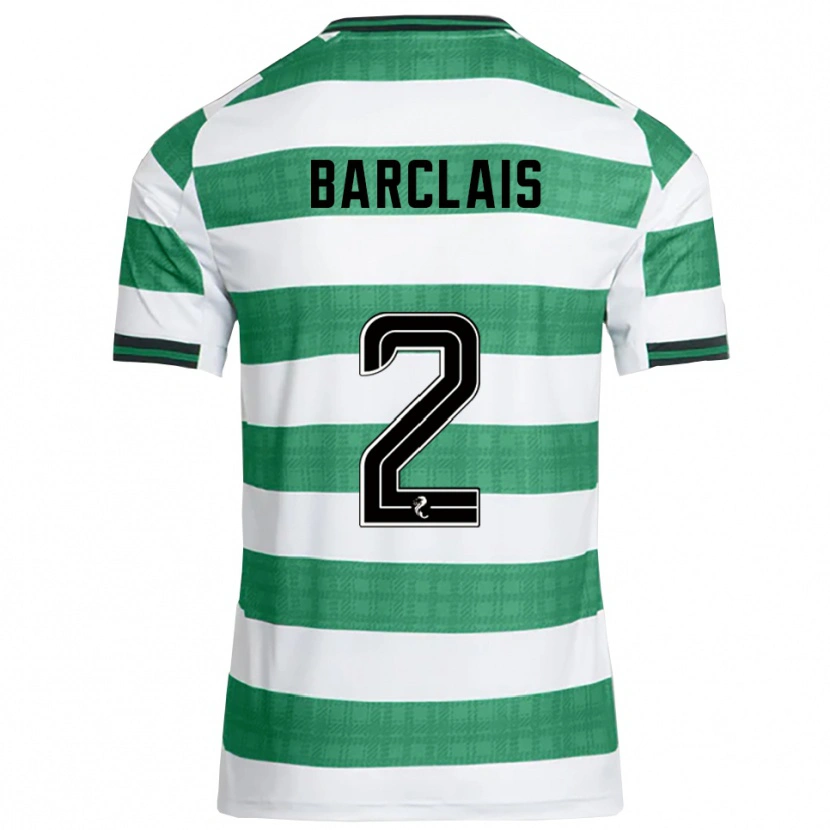 Danxen Niño Camiseta Celya Barclais #2 Verde Blanco 1ª Equipación 2025/26 La Camisa México