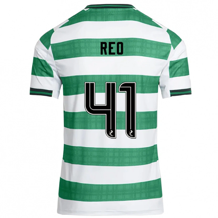 Danxen Niño Camiseta Reo Hatate #41 Verde Blanco 1ª Equipación 2025/26 La Camisa México