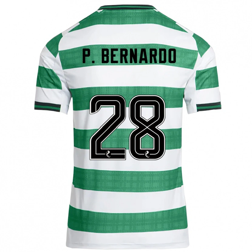 Danxen Niño Camiseta Paulo Bernardo #28 Verde Blanco 1ª Equipación 2025/26 La Camisa México