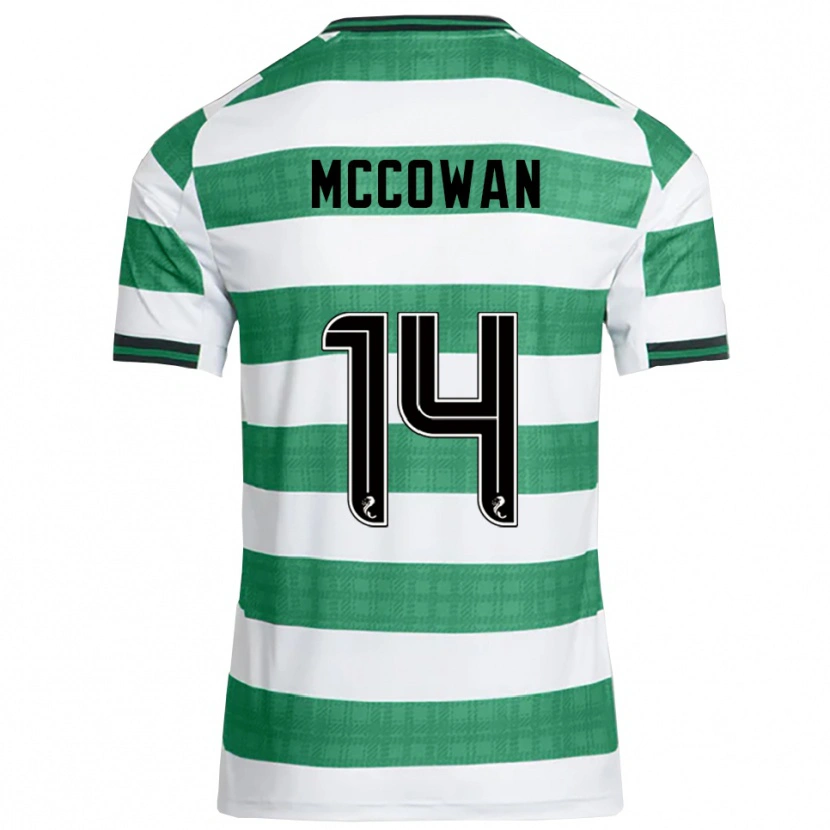 Danxen Niño Camiseta Luke Mccowan #14 Verde Blanco 1ª Equipación 2025/26 La Camisa México