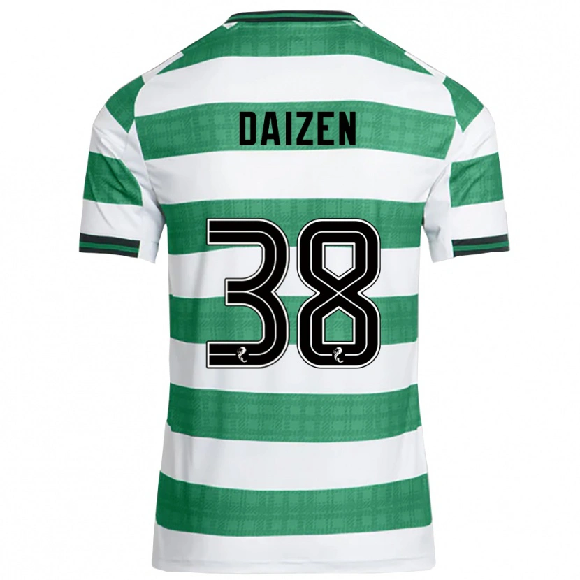 Danxen Niño Camiseta Daizen Maeda #38 Verde Blanco 1ª Equipación 2025/26 La Camisa México