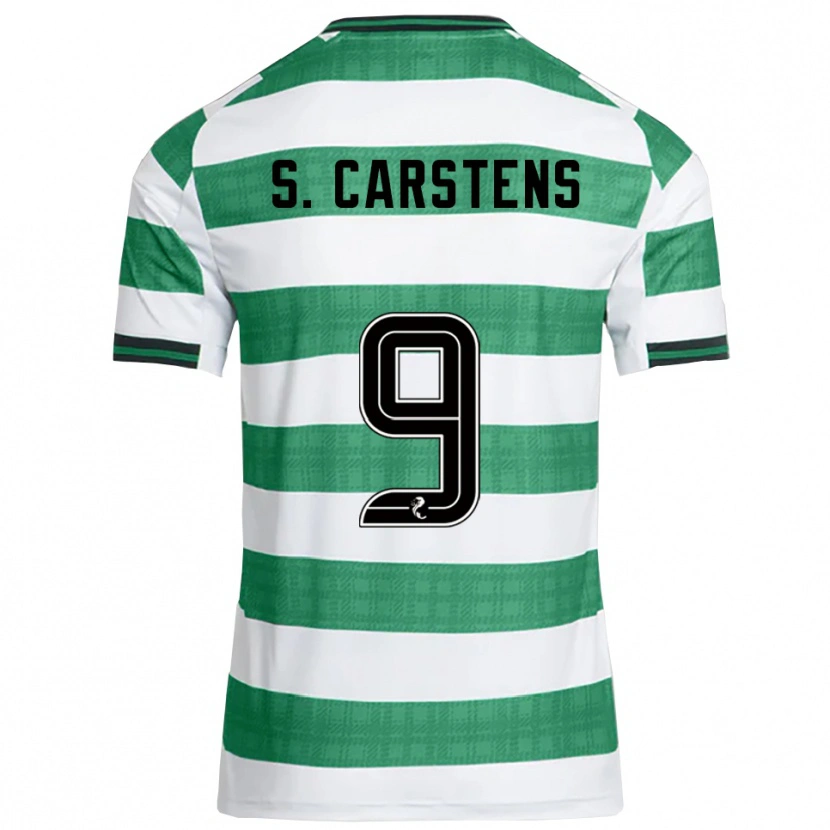 Danxen Niño Camiseta Signe Carstens #9 Verde Blanco 1ª Equipación 2025/26 La Camisa México